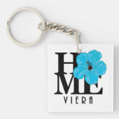Viera HOME Blue Hibiscus Sleutelhanger (voorkant)