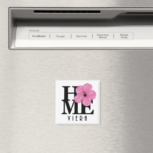 Viera HOME Pink Hibiscus Magnet (Insitu (Vaatwasser))