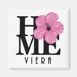 Viera HOME Pink Hibiscus Magnet