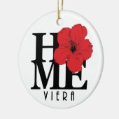 Viera HOME Red Hibiscus Keramisch Ornament (Links)