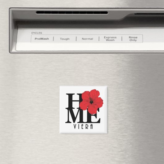 Viera HOME Red Hibiscus Magnet (Insitu (Vaatwasser))