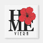 Viera HOME Red Hibiscus Magnet (Voorkant)