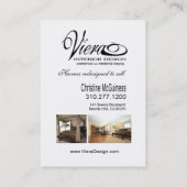 Viera Home Staging Interior Design (pewter) Visitekaartje (Achterkant)