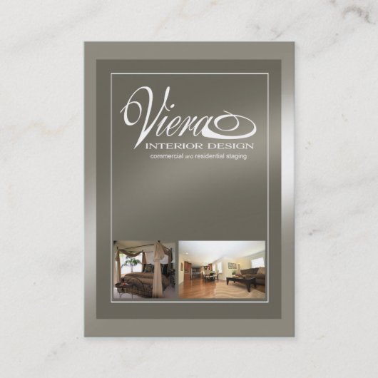 Viera Home Staging Interior Design (pewter) Visitekaartje (Voorkant)