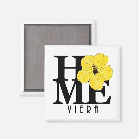 Viera HOME Yellow Hibiscus Magnet (Voorkant / Achterkant)