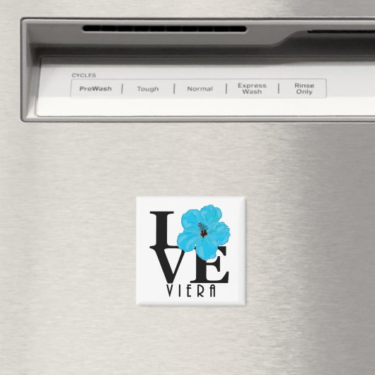 Viera LOVE Blue Hibiscus Magnet (Insitu (Vaatwasser))
