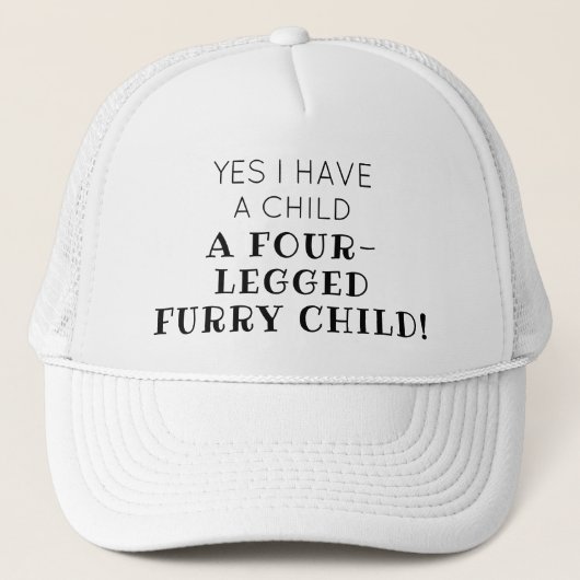 Vierbenige Harige Kind Grappige Quote Trucker Hoed Pet (Voorkant)