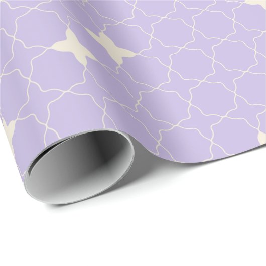Vierbladig geometrisch patroon cadeaupapier (Rol Hoek)