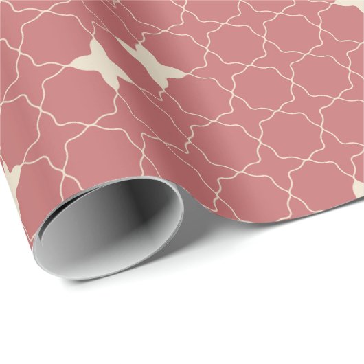 Vierbladig geometrisch patroon inpakpapier (Rol Hoek)