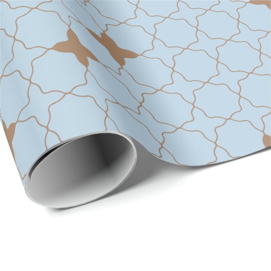 Vierbladig geometrisch patroon inpakpapier (Rol Hoek)