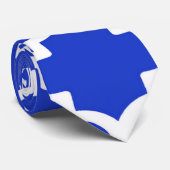 Vierbladig patroon in koningsblauw stropdas (Opgerold)