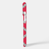 Vierbladig rood en grijs Case-Mate iPhone case (Achterkant / Links)