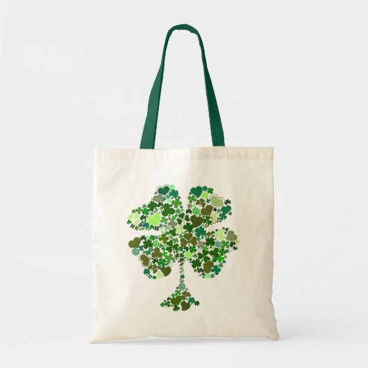 Vierbladige Klaver Ierse Tote Tas (Voorkant)
