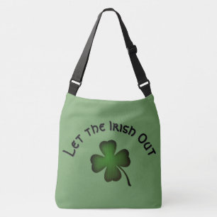 Vierbladige Klaver Laat de Ieren Uit op Groene Aan Crossbody Tas