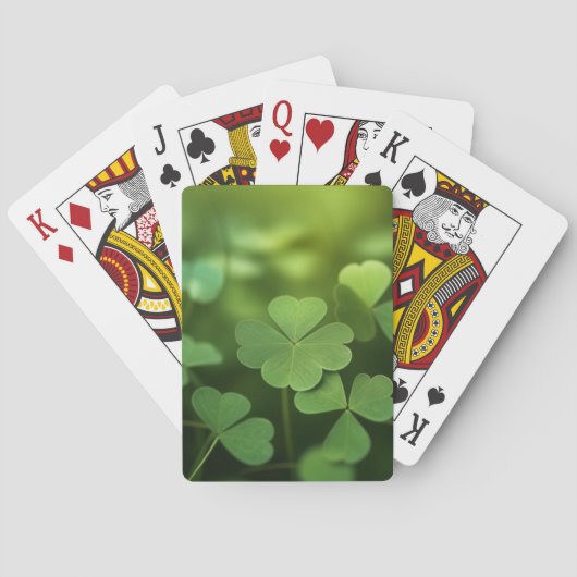 Vierbladige Klaver Pokerkaarten (Achterkant)