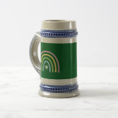 Vierbladige Klaver Regenboog St. Patrick's Dag Bierpul (Voorkant links)