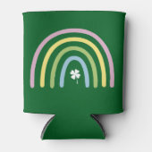 Vierbladige Klaver Regenboog St. Patrick's Dag Blikjeskoeler (Voorkant)