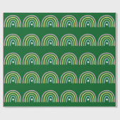 Vierbladige Klaver Regenboog St. Patrick's Dag Cadeaupapier (Vlak)