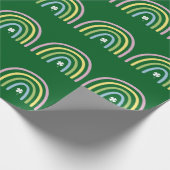 Vierbladige Klaver Regenboog St. Patrick's Dag Cadeaupapier (Hoek)