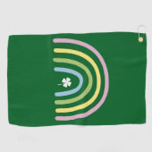 Vierbladige Klaver Regenboog St. Patrick's Dag Golfhanddoek (Horizontaal)