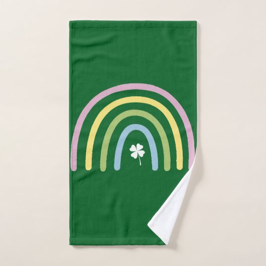 Vierbladige Klaver Regenboog St. Patrick's Dag Handdoek (Handdoek)