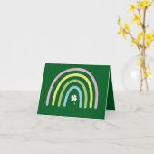 Vierbladige Klaver Regenboog St. Patrick's Dag Kaart (Gele Bloem)