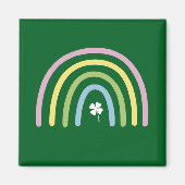 Vierbladige Klaver Regenboog St. Patrick's Dag Magneet (Voorkant)