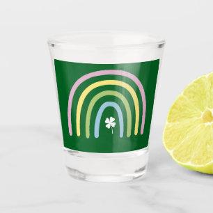 Vierbladige Klaver Regenboog St. Patrick's Dag  Shot Glas