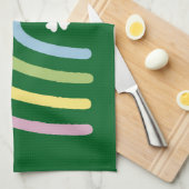 Vierbladige Klaver Regenboog St. Patrick's Dag Theedoek (Quarter Fold)