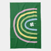 Vierbladige Klaver Regenboog St. Patrick's Dag Theedoek (Verticaal)