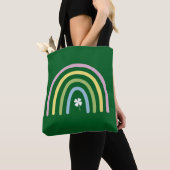 Vierbladige Klaver Regenboog St. Patrick's Dag Tote Bag (Dichtbij)