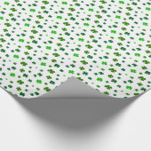 Vierbladige Klaver Shamrock Iers Cadeaupapier (Hoek)