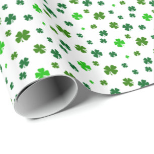 Vierbladige Klaver Shamrock Iers Cadeaupapier