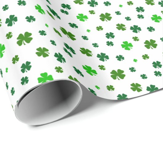 Vierbladige Klaver Shamrock Iers Cadeaupapier (Rol Hoek)