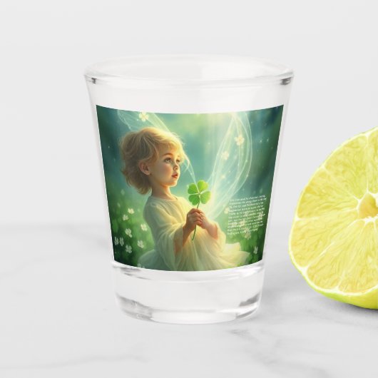 Vierbladige Klaver Shot Glas (Voorkant)