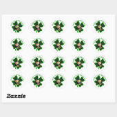 Vierbladige Klaver St. Patrick's Dag Ronde Sticker (Vel)