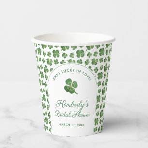 Vierbladige Klaver St. Patrick's Day Bruiloftsfees Papieren Bekers