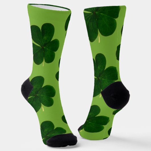 Vierbladige Klaver St. Patrick's Day Sokken (Gebogen)