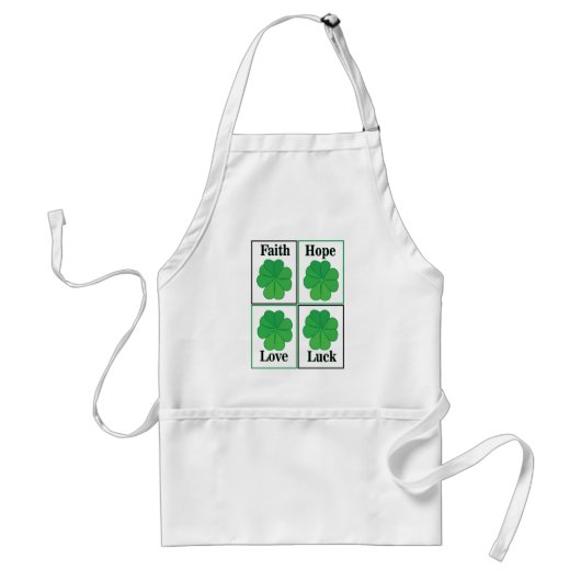 Vierbladige Klaver St. Patrick's Day Vierbladige K Standaard Schort (Voorkant)