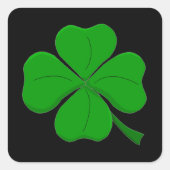 "Vierbladige klaver" Vierkante Sticker (Voorkant)