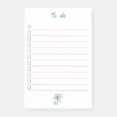 Vierbladige klaveraesthetic takenlijst post-it® notes (Voorkant)