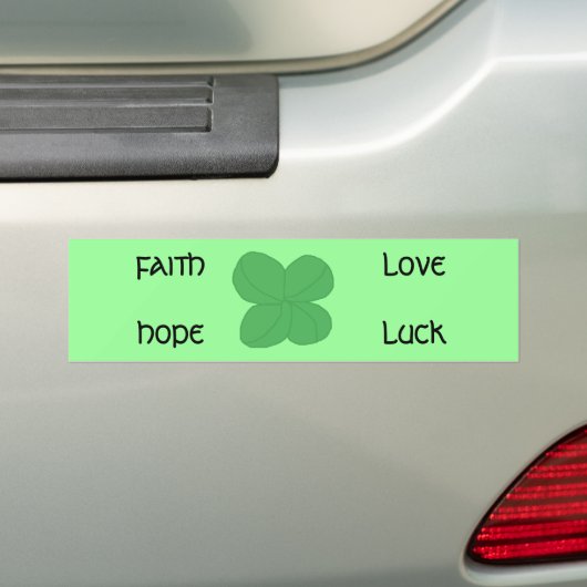 Vierbladklaver - bumpersticker (Op auto)