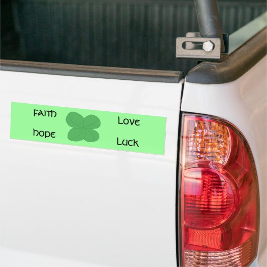 Vierbladklaver - bumpersticker (Op Truck)