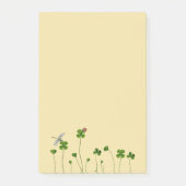 Vierbladklaver gras, ladybug en dragonfly post-it® notes (Voorkant)