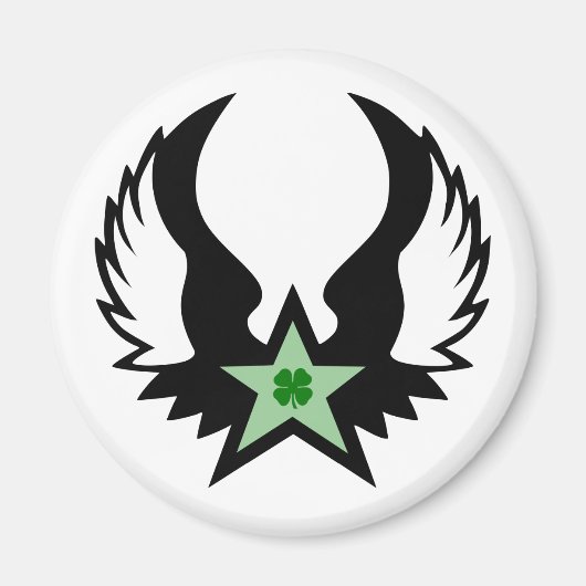 vierbladklaver met vleugelster magneet (Voorkant)