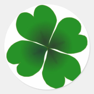 vierbladklaver ronde sticker