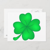 Vierblättriges Kleeblatt Briefkaart (Voorkant / Achterkant)