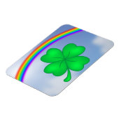 Vierblättriges Kleeblatt mit Regenbogen Magneet (Linkerzijde)