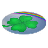 Vierblättriges Kleeblatt mit Regenbogen Snijplank (Hoek)