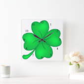 Vierblättriges Kleeblatt Vierkante Klok (Huis)